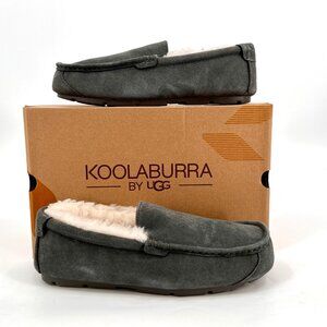 Koolaburra By UGG Suede Tipton slipper Size 8 Sting Gray Fax Bed Lining